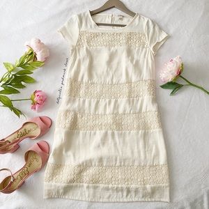 Dress with Eyelet Lace Panels shirt dress shirtdress